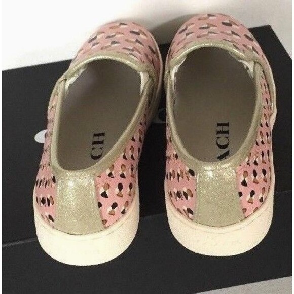 New Coach Style C117 FG2113 Slip on Heart Print Women's Shoes Size 6 B Blush - Picture 5 of 8